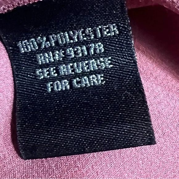 CATHERINE MALANDRINO TOP DUSTY ROSE PINK LONG SLEEVE BLOUSE PEPLUM SIZE XS - Picture 10 of 10